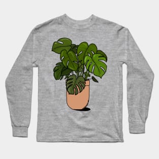 Planty the monstera- this time in colour Long Sleeve T-Shirt